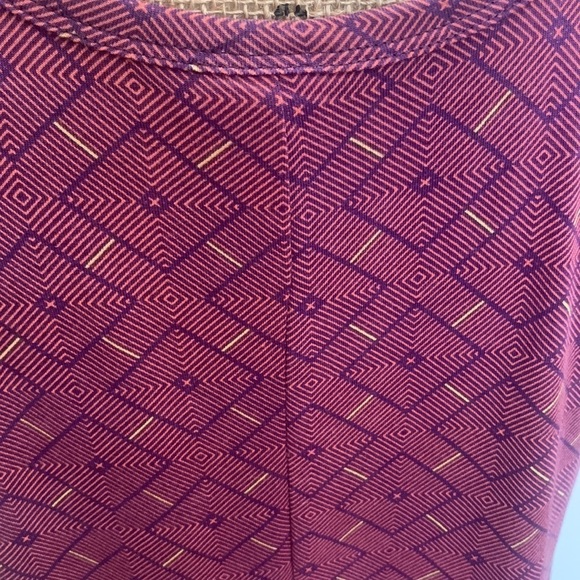 LulaRoe Carly High Low Hem Swing Dress Pink Blue Geometric Print Size M - Picture 7 of 8